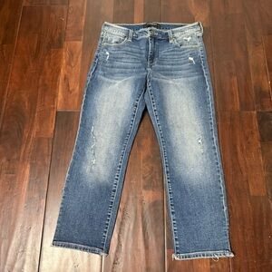 Liverpool Los Angeles Straight Leg Crop Jeans Women’s Size 8/29 Distressed